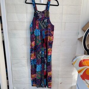 Multicolor Patchwork Overalls size Small